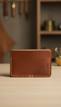 Hand-Stitched Leather Wallet with Embossed Branding