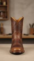 Heritage Leather Boots with Classic Silhouette
