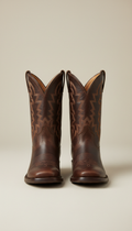Espresso leather Western boots